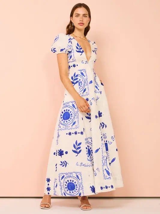 By Nicola Wavy Maxi Dress in Le Soleil Size 14 photo 2