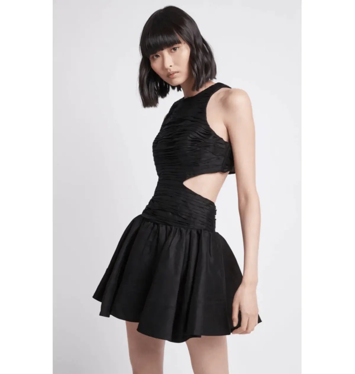 Aje Black Cut Out Mini Dress Black Size AU 12 photo 3