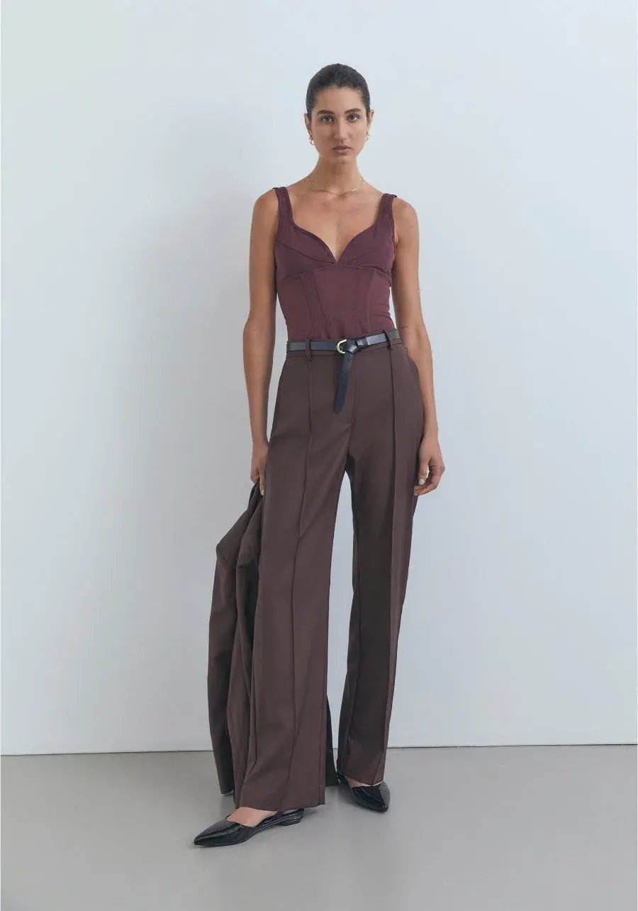 Viktoria and Woods Theta Bustier Corset Top in Oxblood Deep Burgundy Size 1 /AU 8 photo 3