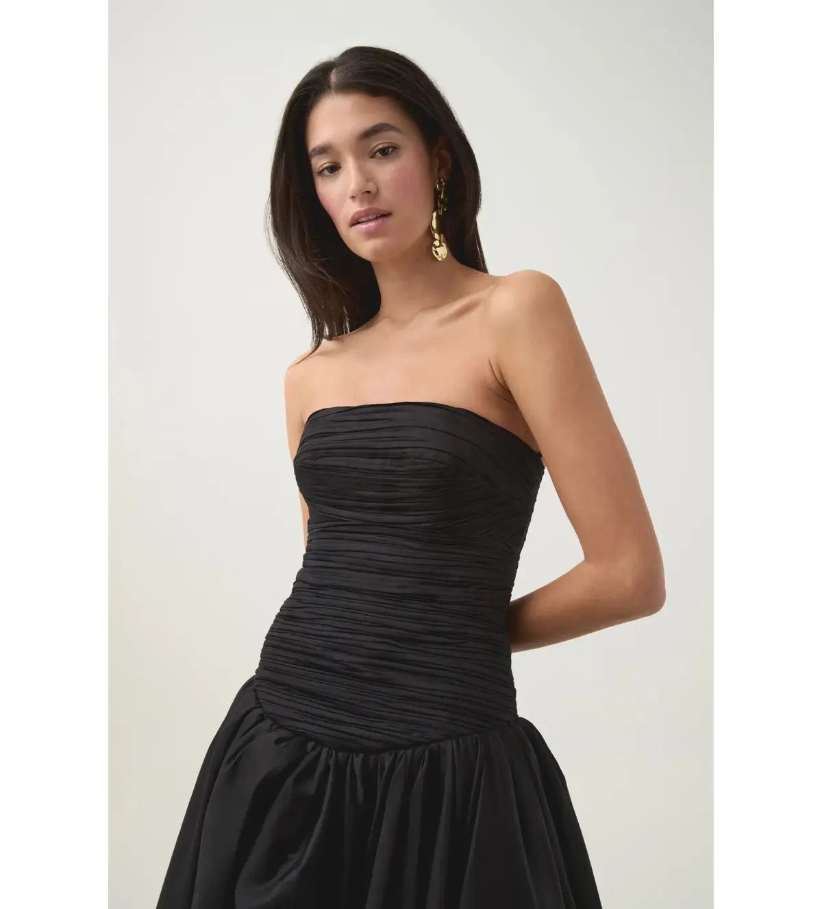Aje Violette Bubble Hem Maxi Dress in Black Size AU 8 photo 3