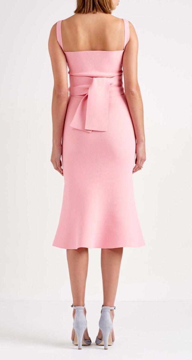 Scanlan Theodore Crepe Knit Bralette Dress Pink Size S / Au 8 photo 2