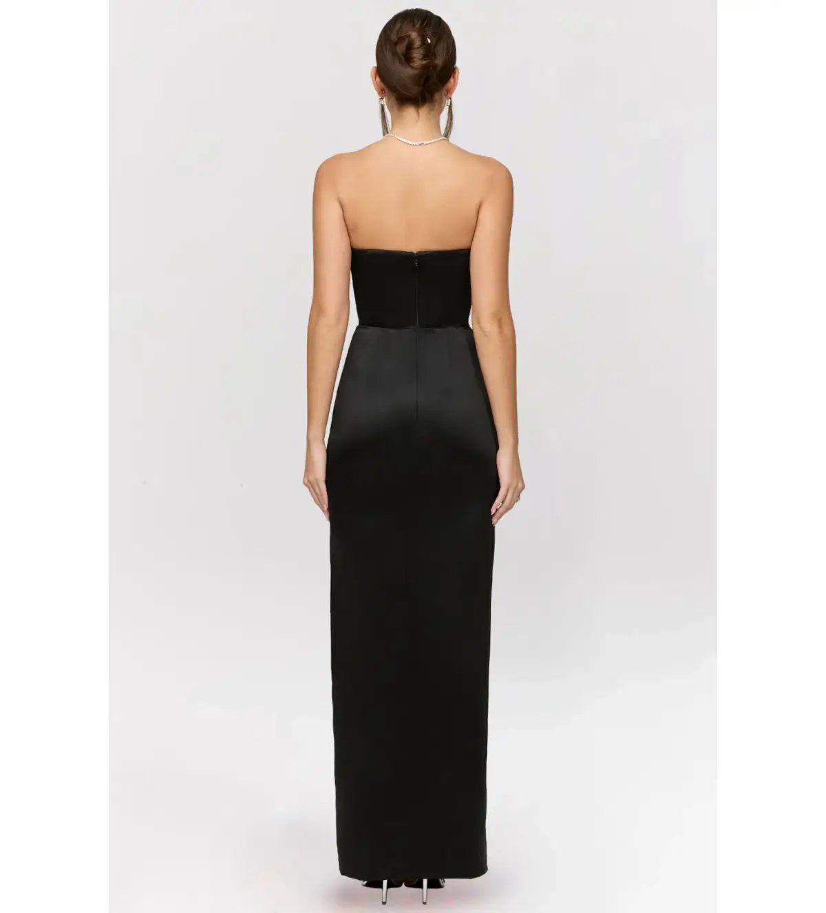 House of CB Adrienne Corset Maxi Dress in Black Size 8 photo 2