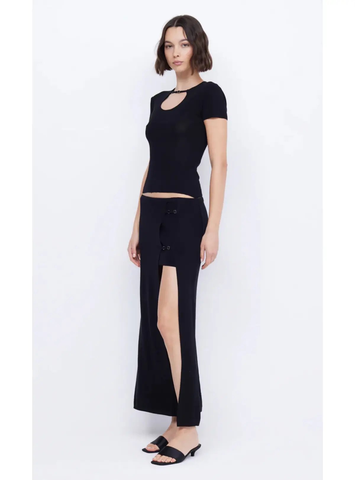 Bec & Bridge Caspian Knit Maxi Skirt Black Size AU 6 photo 2
