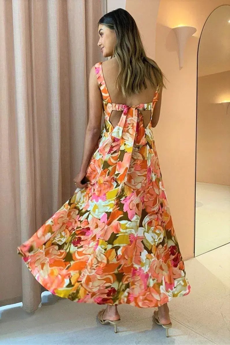 Acler Tate Midi Dress  Pink Bouquet Size 12 photo 2
