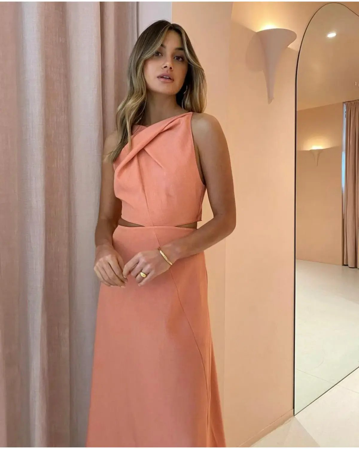 One Fell Swoop Bijoux Maxi Dress in Guava Size AU 10 photo 2