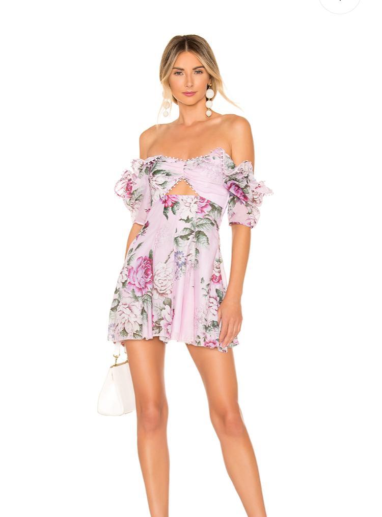 Alice McCall Peony Mini Dress Lilac Floral Size 10 photo 2