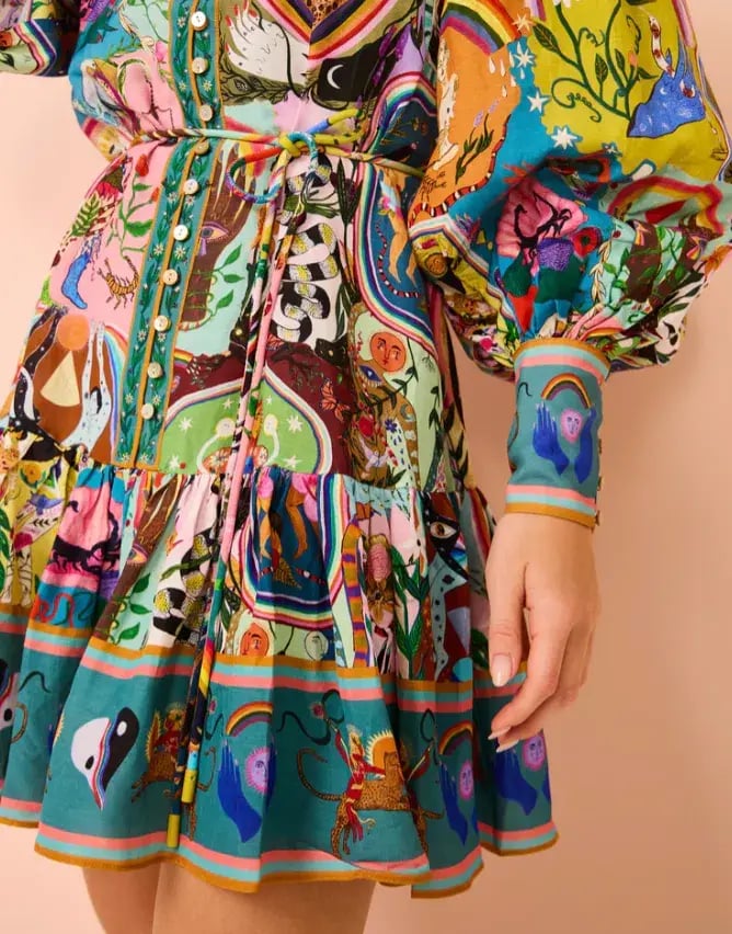 Alemais Evergreen Mini Dress Multi Size AU 8 photo 9