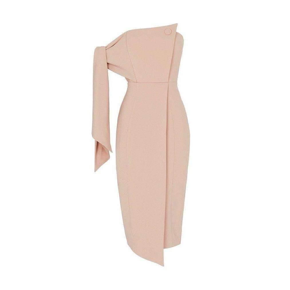 Misha Romi Structured Midi Dress Pink Size 8/S photo 4
