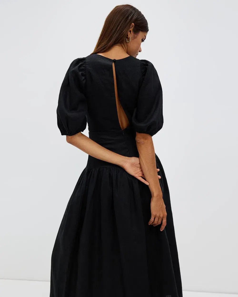 AERE Button Detail Maxi Dress photo 3