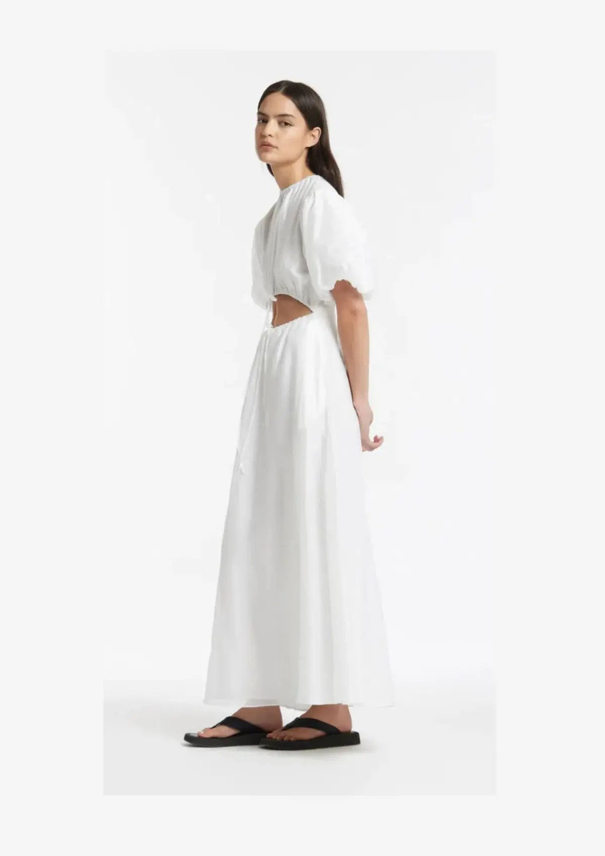 Sir the Label Franc Puff Sleeve Maxi Dress White Size AU 8 photo 2