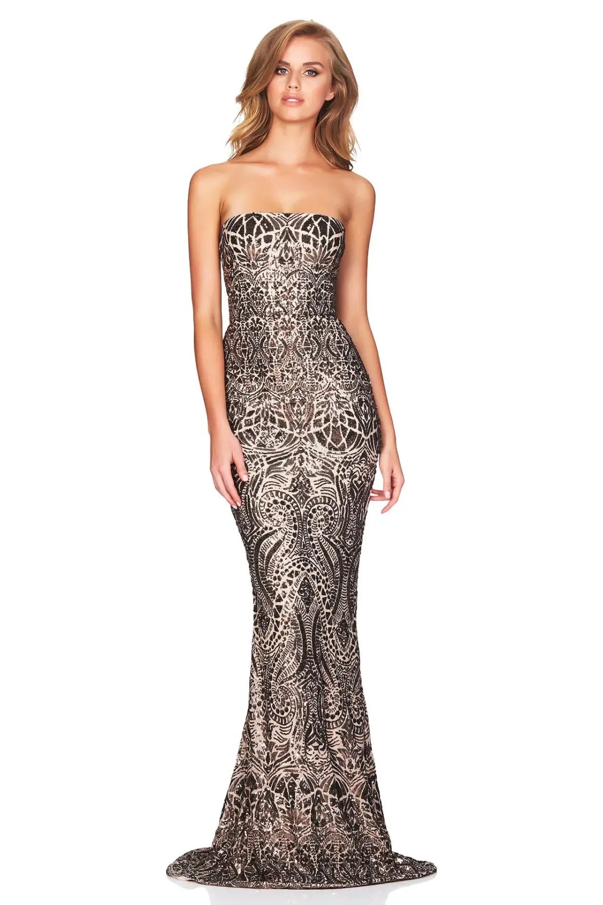 Nookie Shanina Strapless Gown in Bronze Size S / AU 8 photo 2