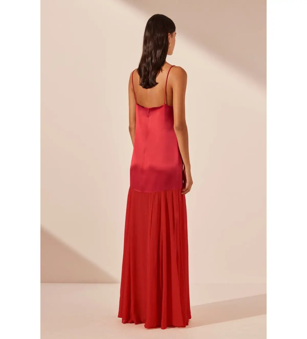 Shona Joy Moraya Dropped Waist Maxi Dress Chilli Size AU 10 photo 3