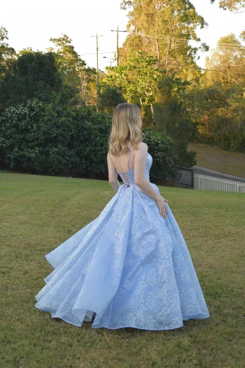 Sherri Hill Lilac Dress Floral Size 6 photo 2