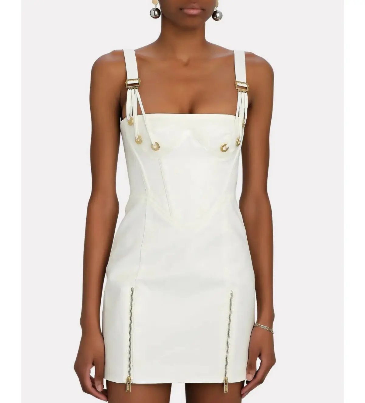 Dion Lee Fan Laced Mini Dress Ivory Size AU 4 photo 3