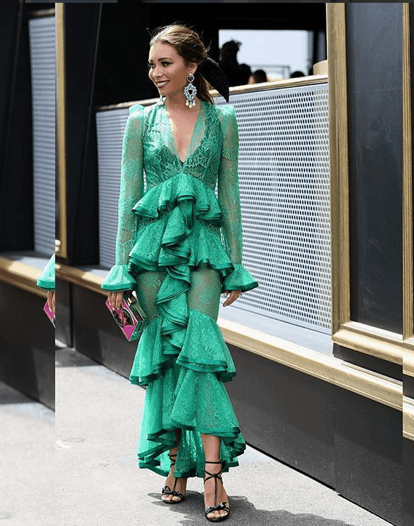 Nicola Finetti Maia Green Dress size 8 photo 3