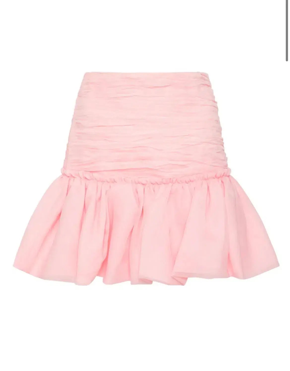 Aje Myriad Puff Sleeve Cropped Top & Tiered Mini Skirt Set Pink Size 4 photo 4