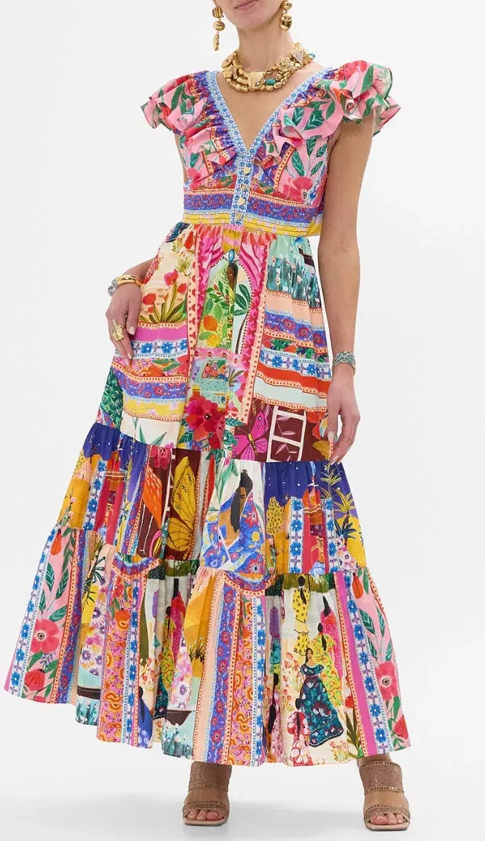Camilla Tiered Dress with Neck Frill Roeqiyas Realm size L / AU 14 photo 2