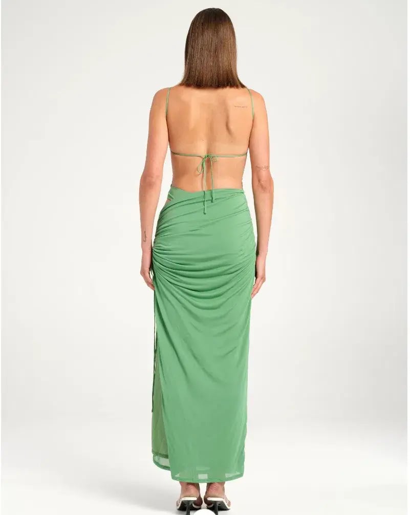 Benni Miro Maxi Dress in Forest Green Size 10 photo 4