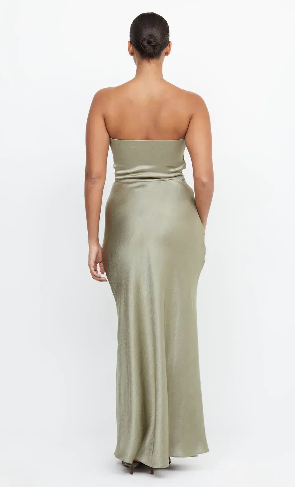 Bec & Bridge The Dreamer Strapless Maxi Dress Sage Green Size 12 / L photo 4