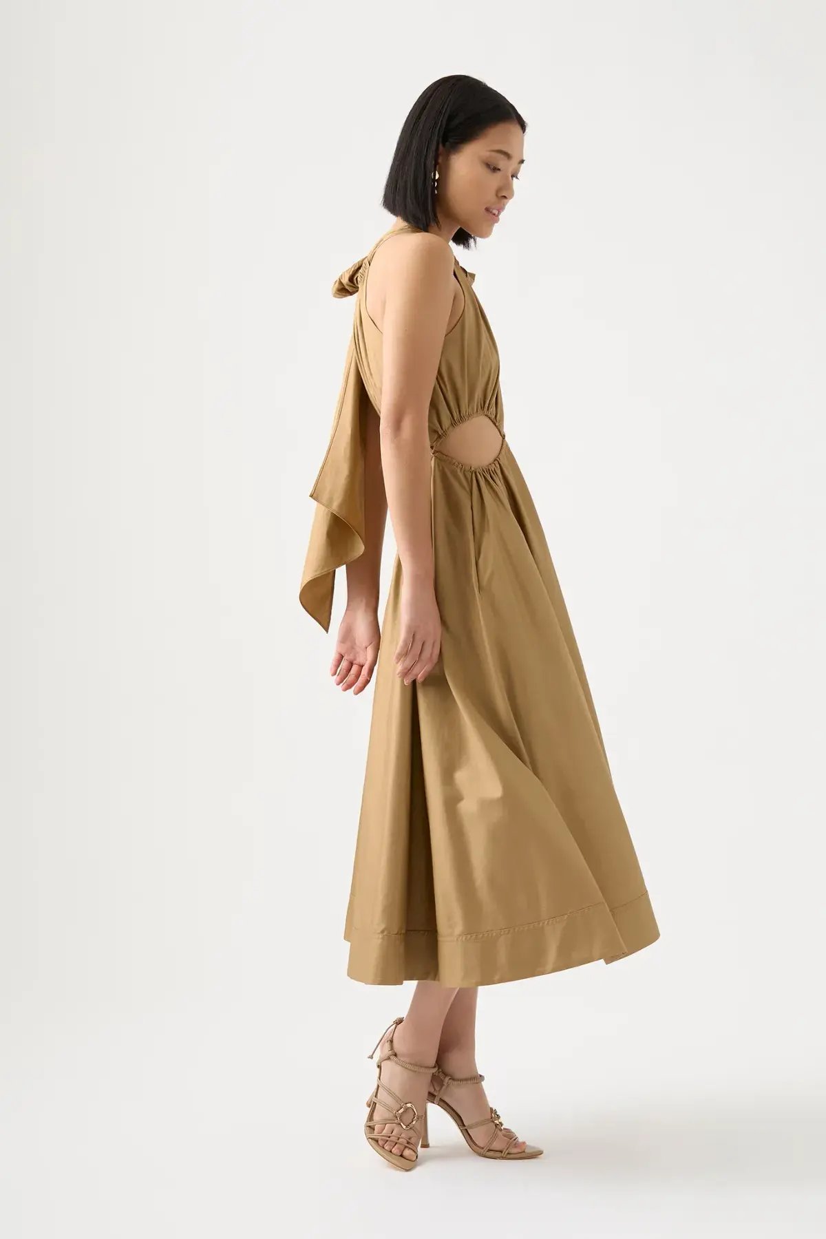 Aje Henriette Tie Strap Midi Dress Willow Size 12 photo 2