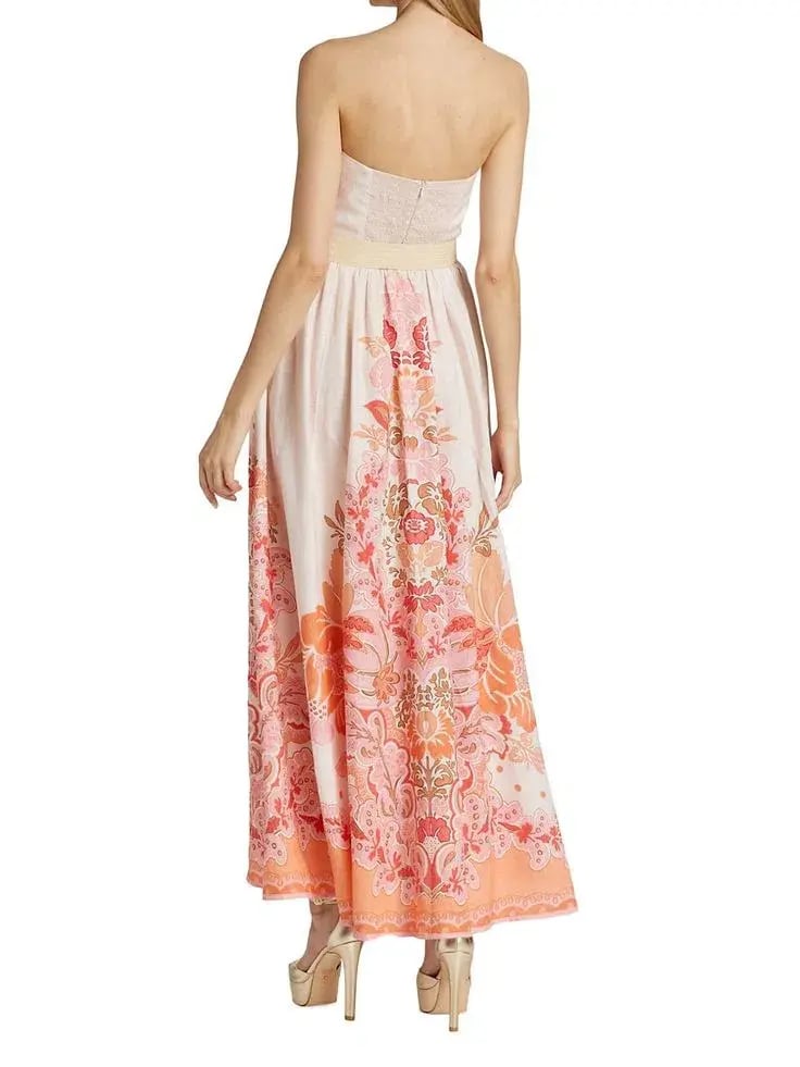Zimmerman Violet Floral Linen Maxi Dress Floral Size 1 / AU 10 photo 3