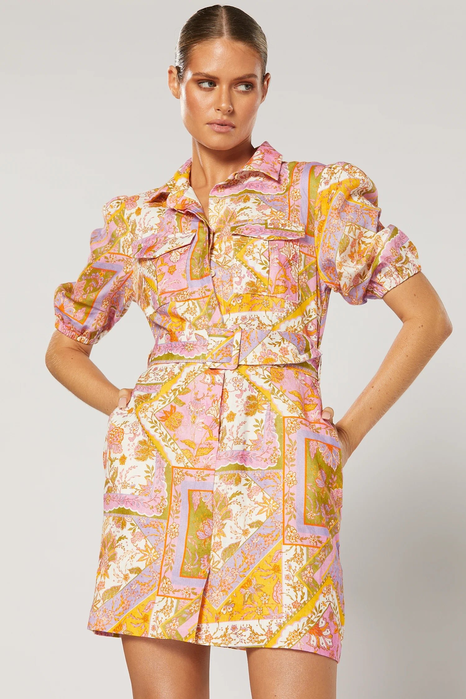 WINONA HARLAN SHORT DRESS - PAISLEY PRINT photo 2