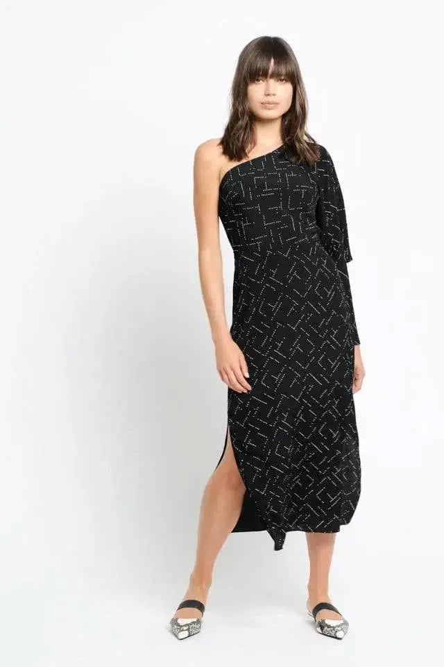 Sass & Bide Space Oddity One Shoulder Dress Black Size 8 photo 3