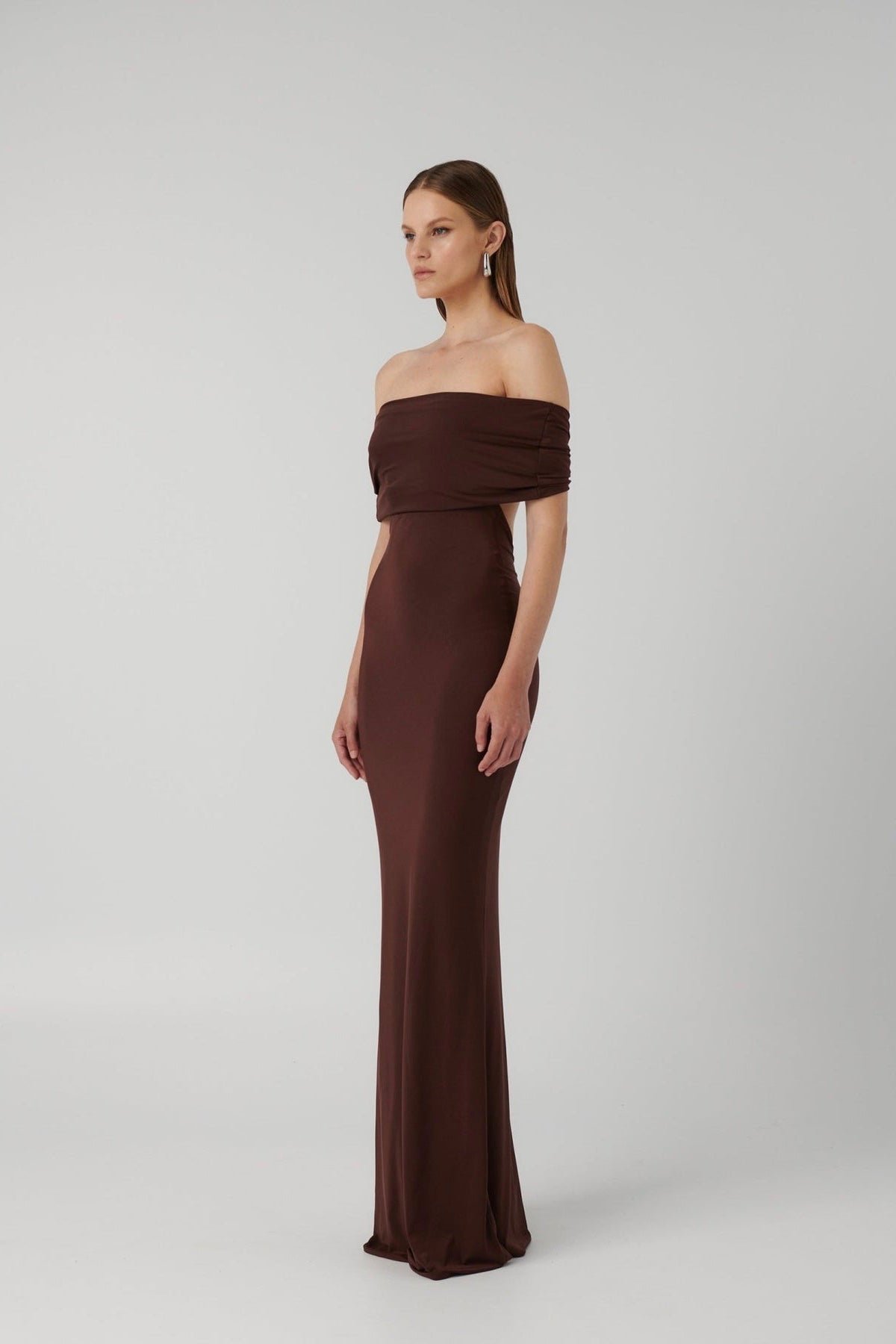 EFFIE KATS VIELA GOWN - COFFEE photo 4