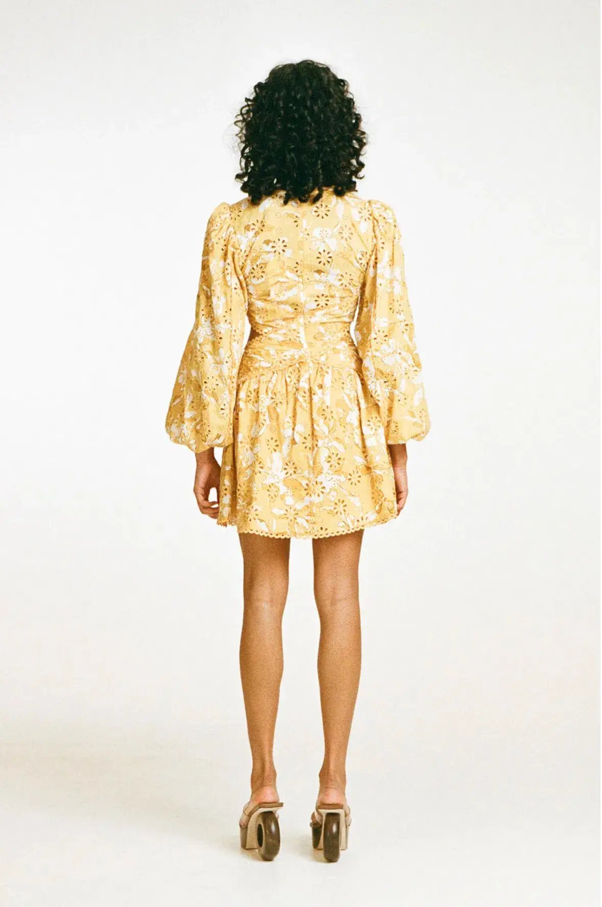 Zaco Elysees Mini Dress Yellow Floral Size XS / AU 6 photo 3