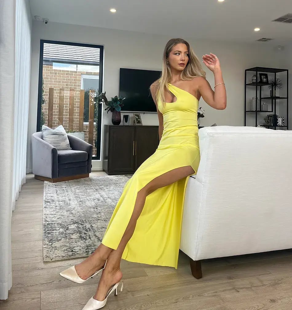 Baobab Taki Maxi Dress Yellow Size 6 photo 2