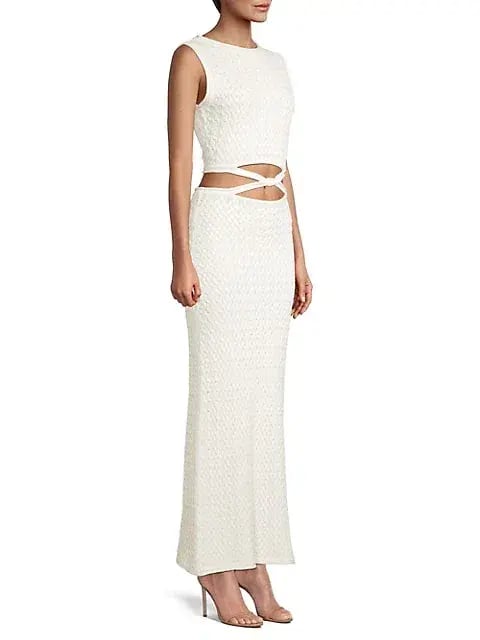 Bec and Bridge Effie Knit Cut Out Dress in white size 6 photo 2