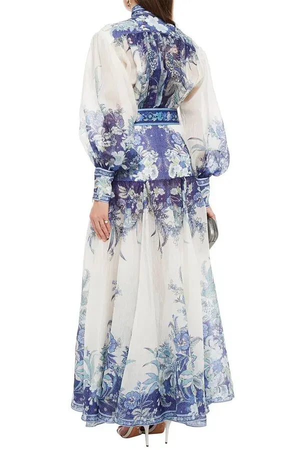 Zimmermann Glassy Billow Dress Navy Phoenix Size 0 / AU 8 photo 2