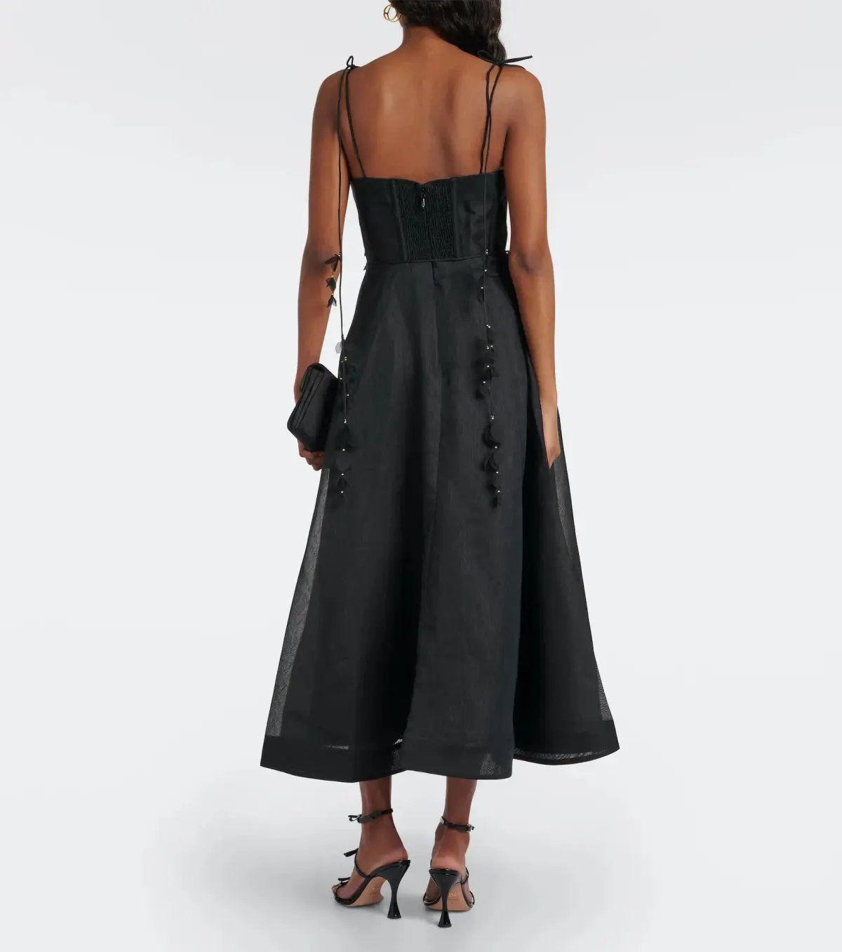 Zimmermann Natura Midi Corset Dress Black Size 1 / AU 10 photo 2