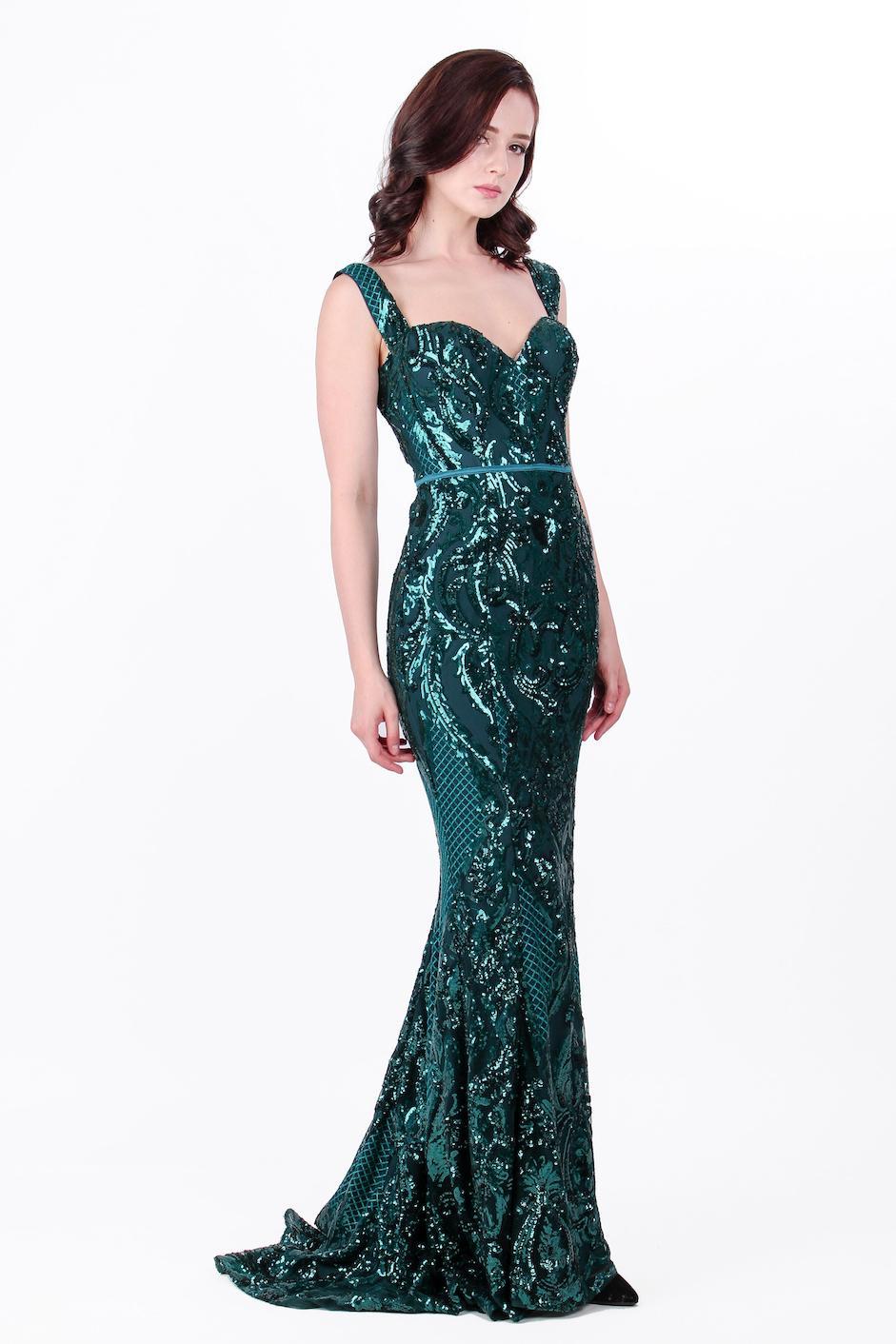 Elle Zeitoune HARRIS EMERALD GREEN GOWN photo 4