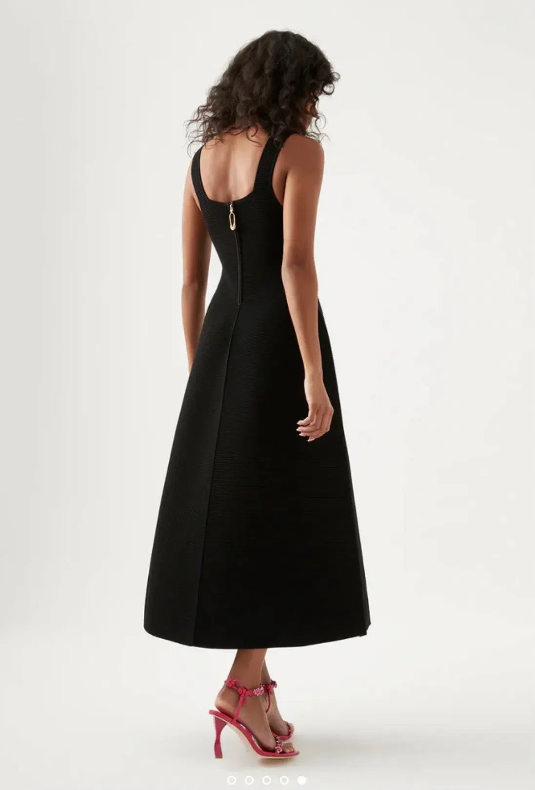 Aje Sylvette Knit Midi Dress Black Size XXS photo 2