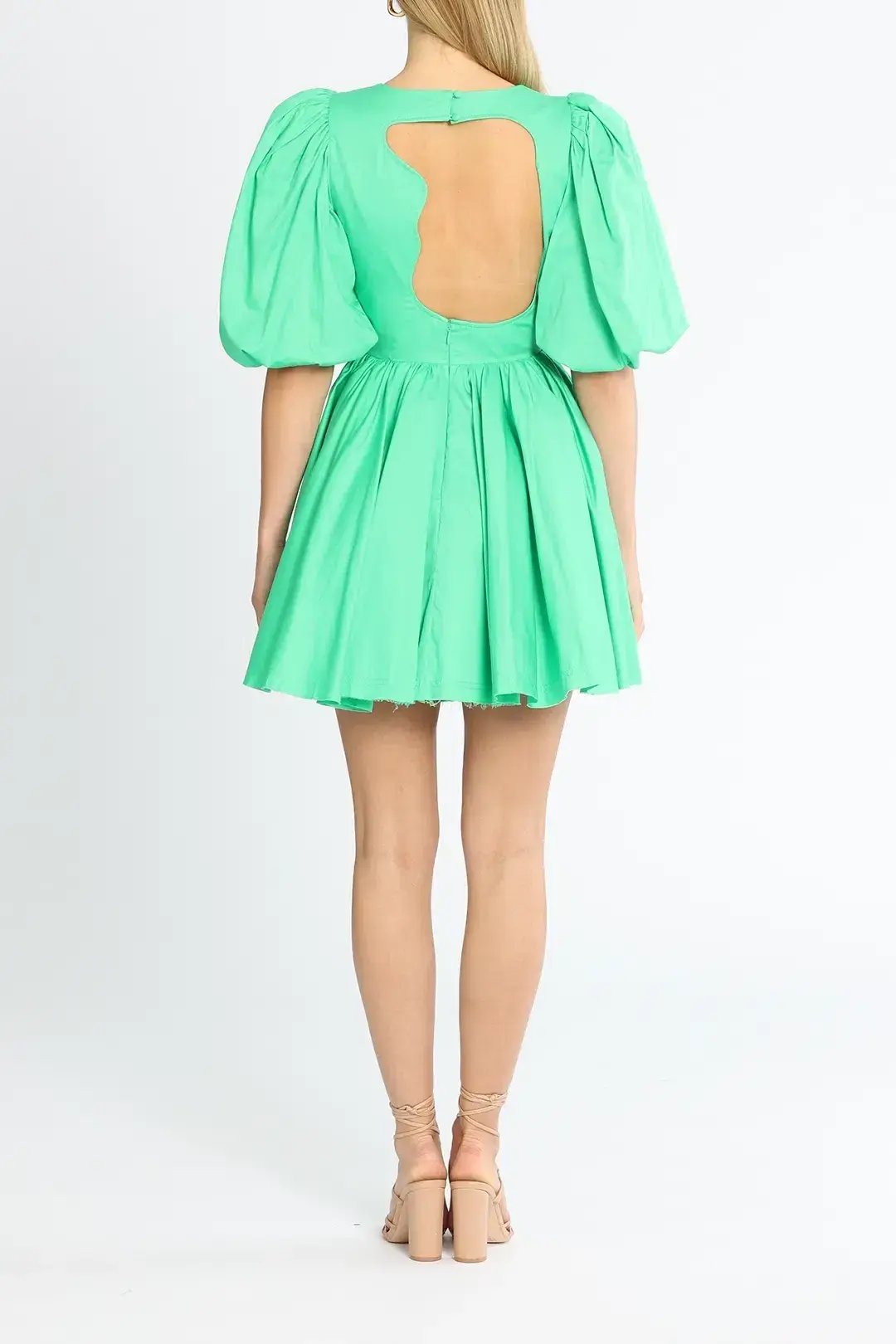 Aje Colette Cut Out Mini Dress Green Size 12 photo 3