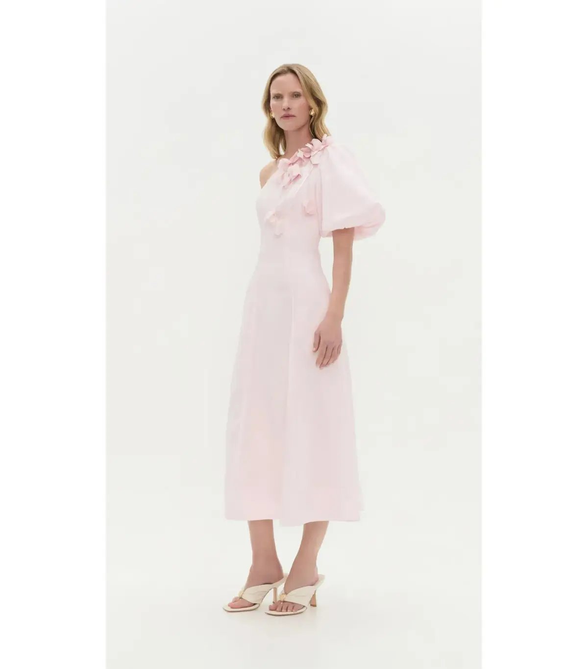 Aje Camille Midi Dress in Pastel Pink Size AU 10 photo 2