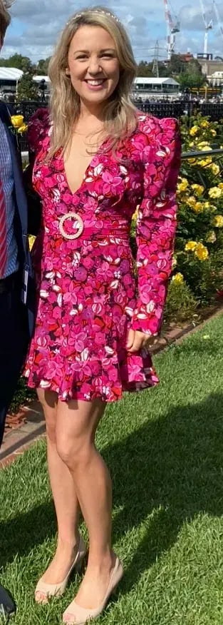 Rebecca Valance Bramble V-Neck Mini Dress Floral Size 8 photo 5