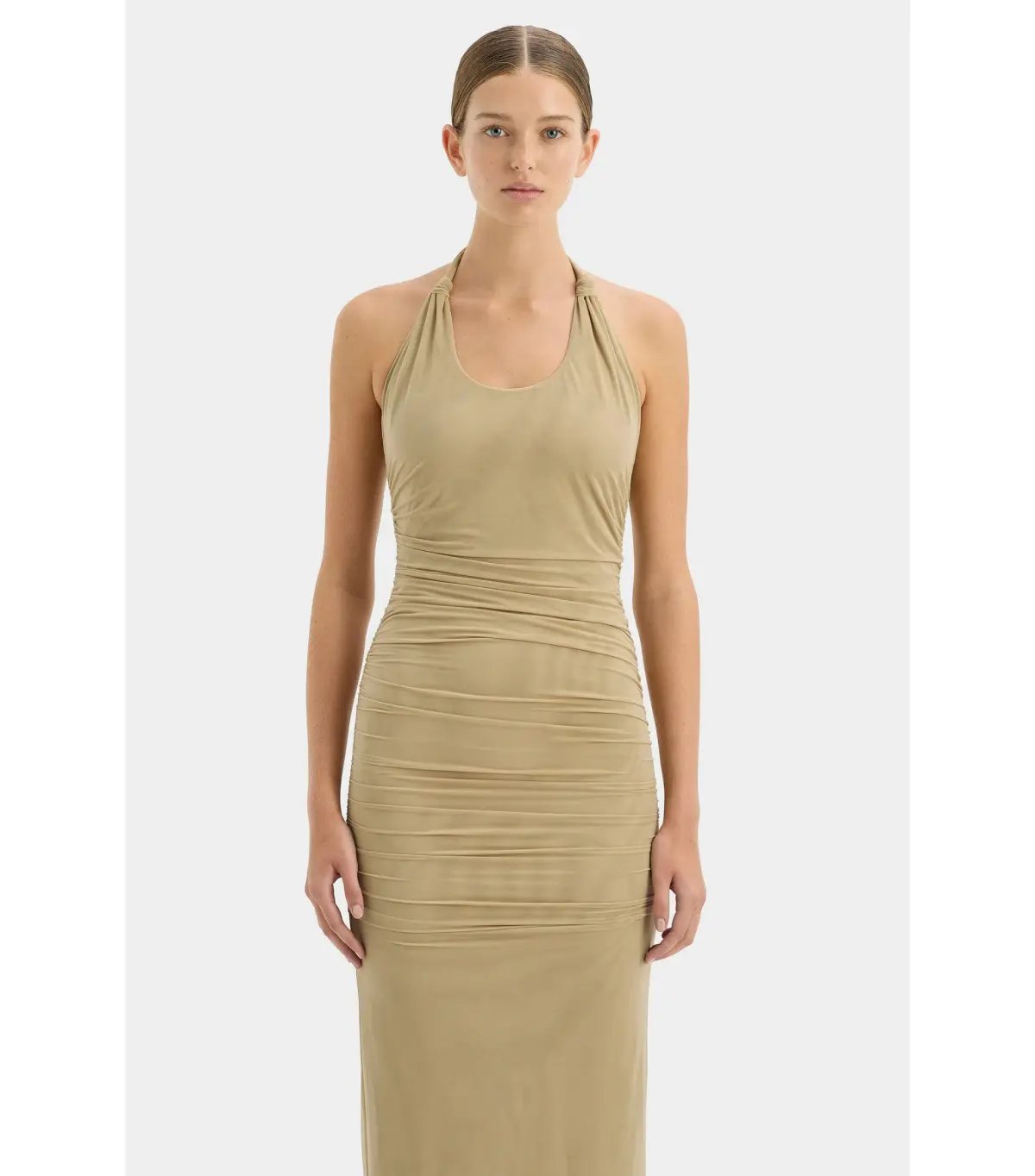 Sir the Label Jacques Knot Midi Dress Olive Size AU 6 photo 2