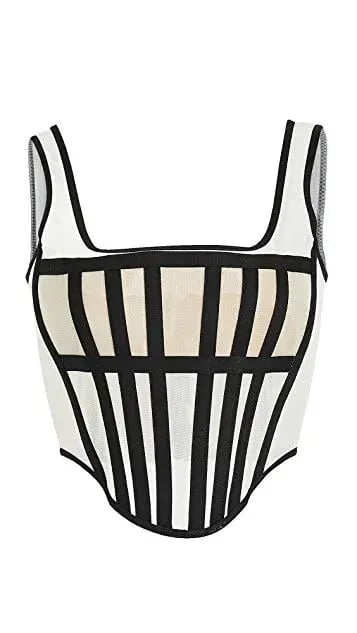 Dion Lee Spacer Knit Corset Top Cream Size 4 photo 4