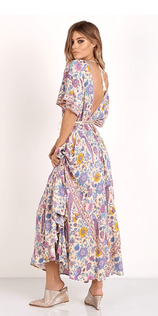 Spell & The Gypsy Lovebird Half Moon Gown Chamomile size 10 photo 2