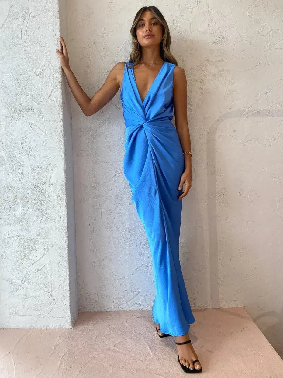 One Fell Swoop Gaia Maxi Dress Blue Size 8 photo 3