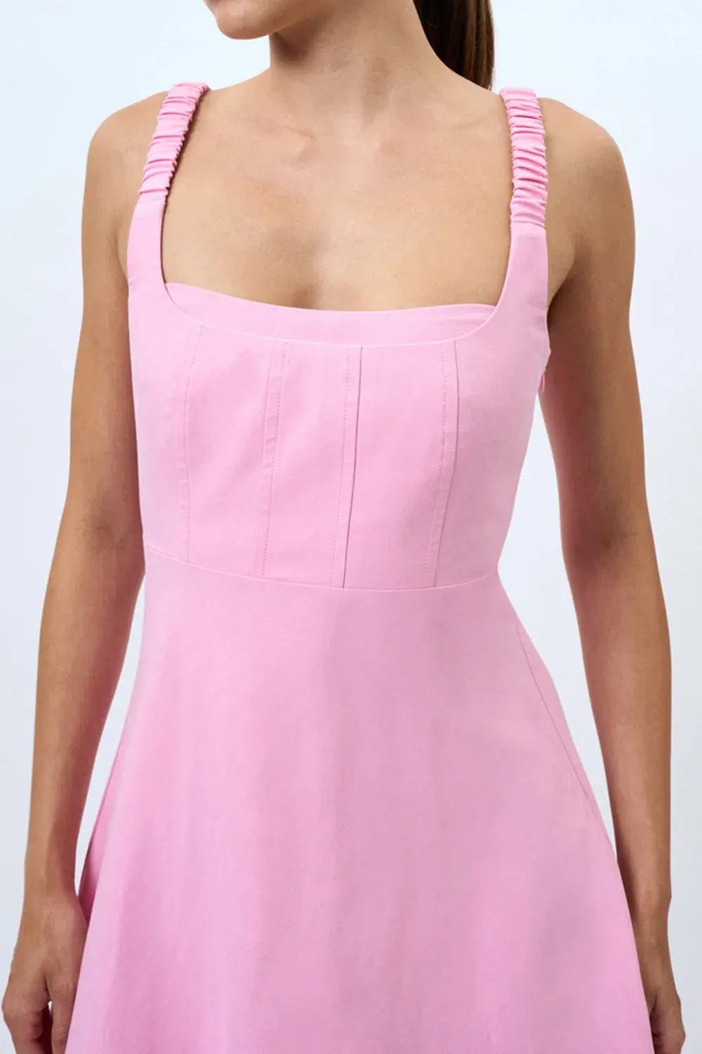By Johnny Daphne Bust Midi Dress Taffy Pink Size 6 photo 2
