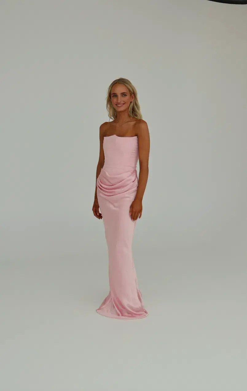 House of CB Persephone Strapless Corset Dress Rose Shadow Size XS / AU 6 photo 2