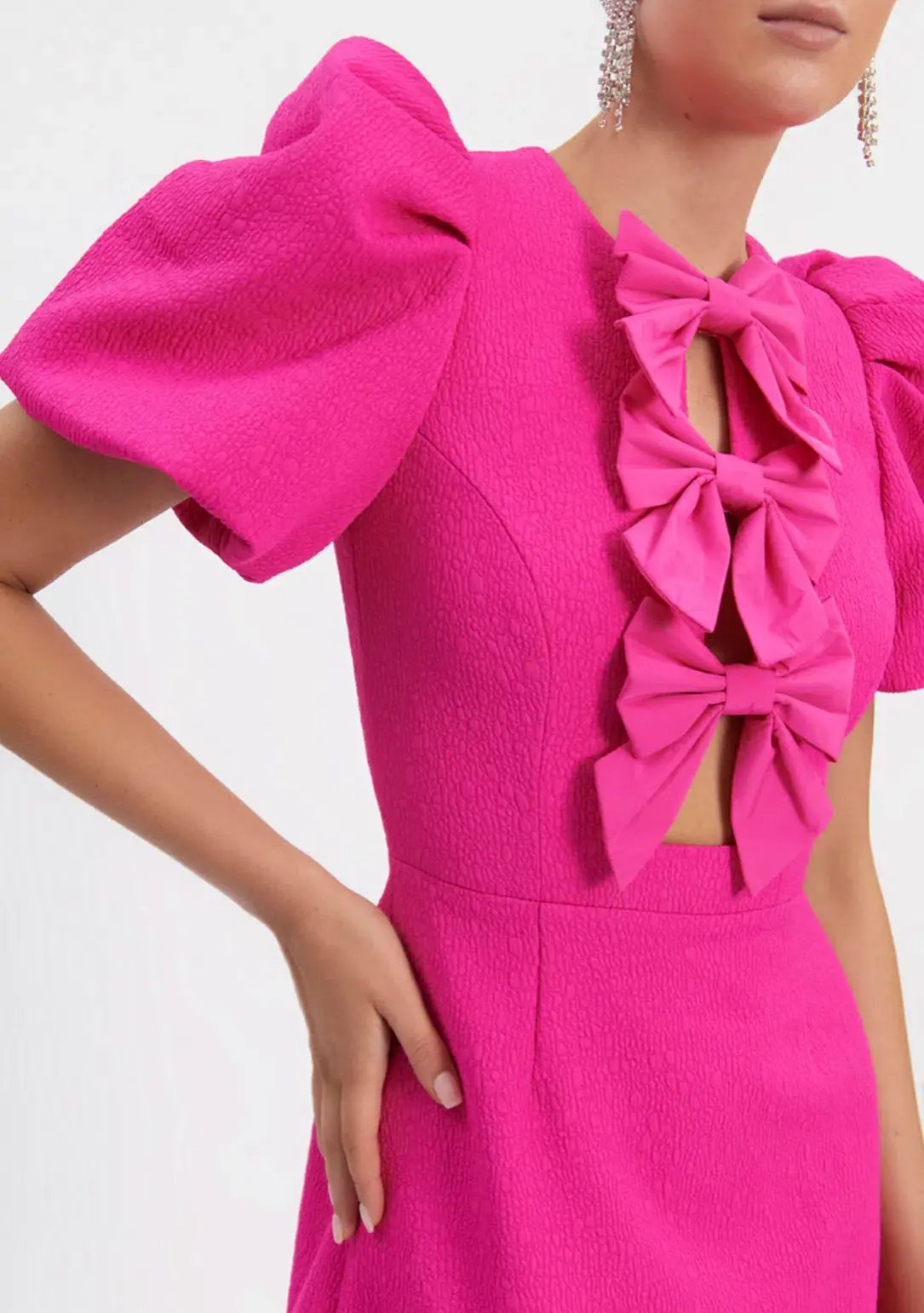 Rebecca Vallance Cecily Mini Dress Hot Pink Size 8 photo 3