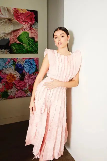 AJE - Hybrid Midi Dress Rose Pink - Size AU 16 photo 4