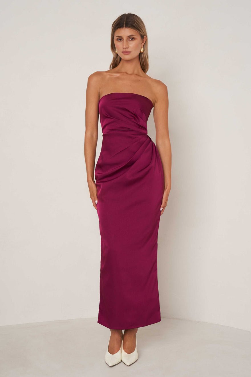 Elle Zeitoune Eliza Dress - Plum photo 2