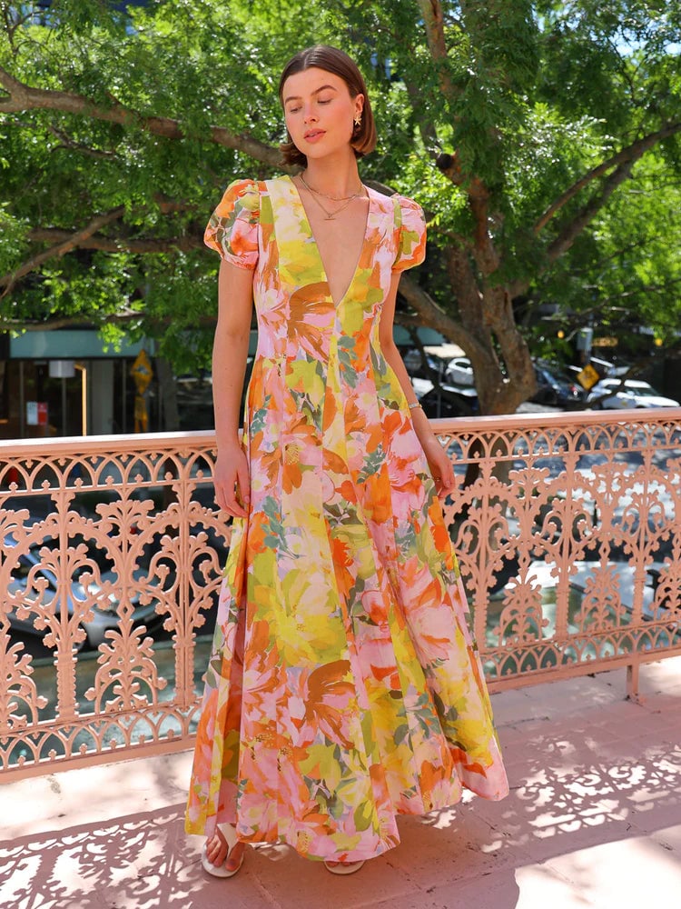 By Nicola - S/S Wavy Maxi Dress In Floral Confetti photo 4