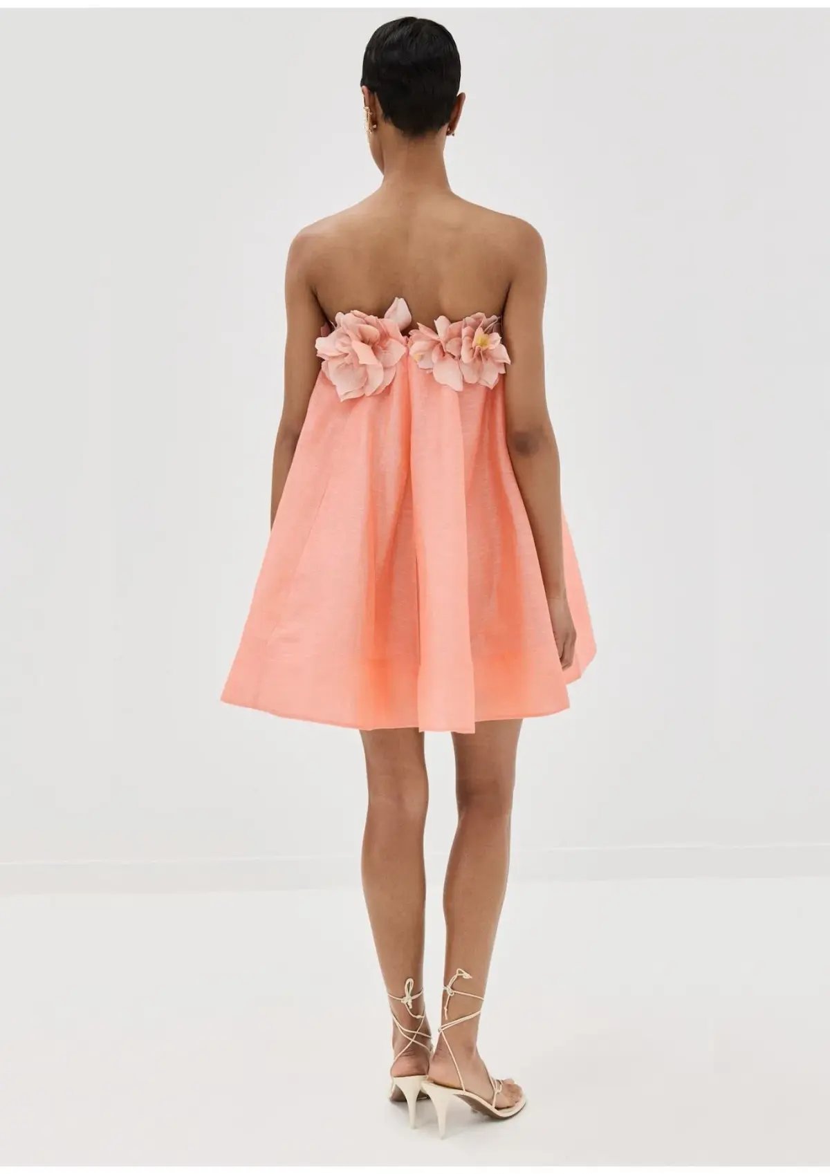 Zimmermann Natura Strapless Mini Dress in Coral Size 0/ AU 8 photo 3