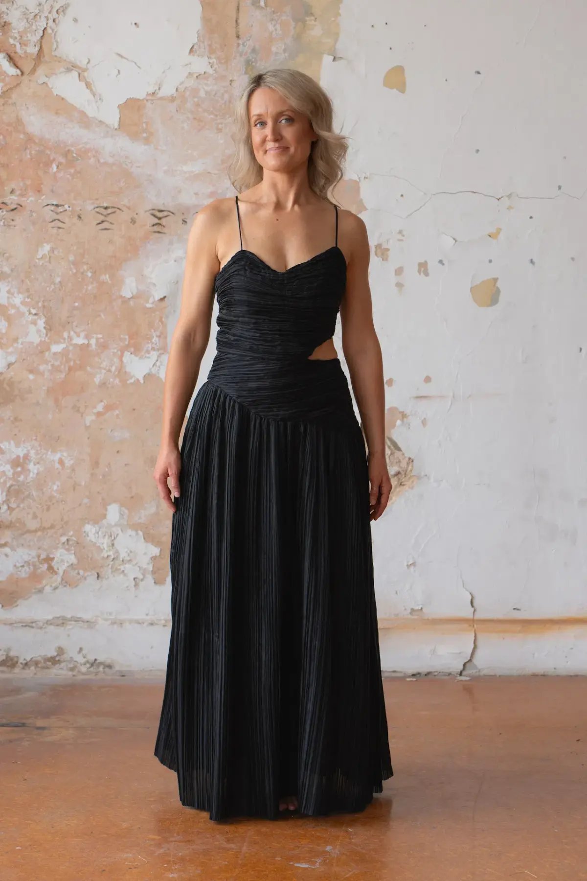 Aje Laurier Wave Maxi Dress Black Size 8 photo 2